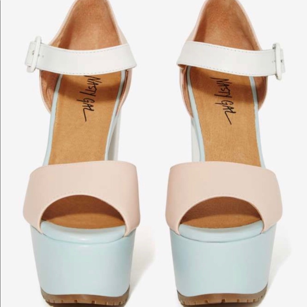 Nasty Gal Sorbet Leather Platform Heels